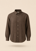 Espresso Pure Linen Shirt
