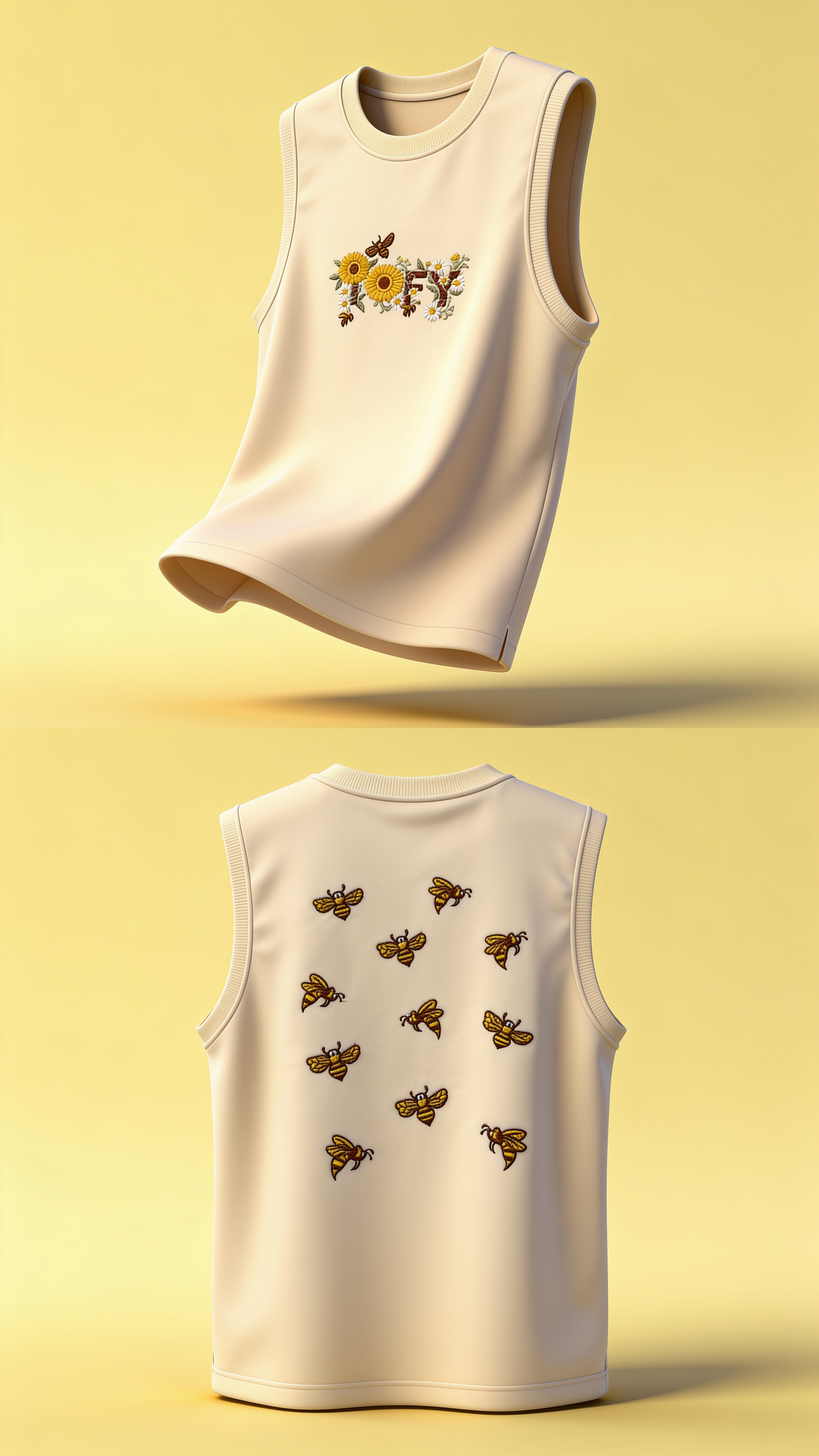 Honey Meadow Tank - front and back studio shot