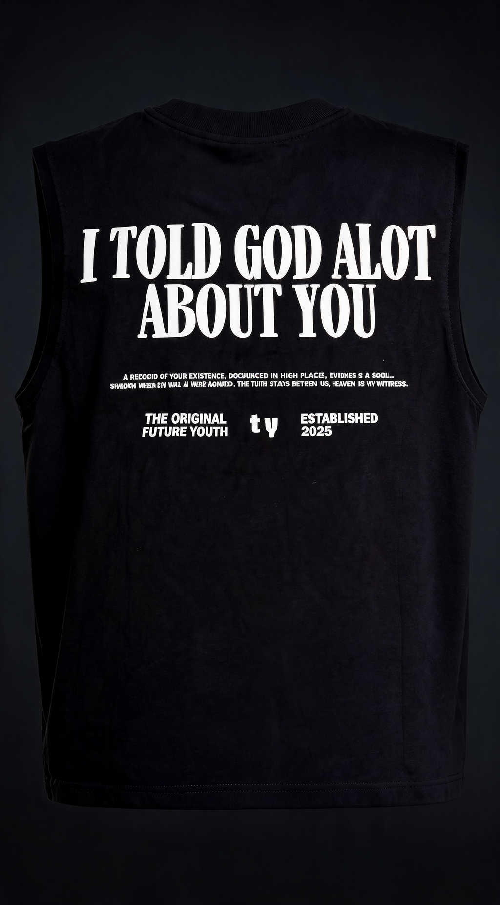 Testament Sleeveless - studio ghost shot back print