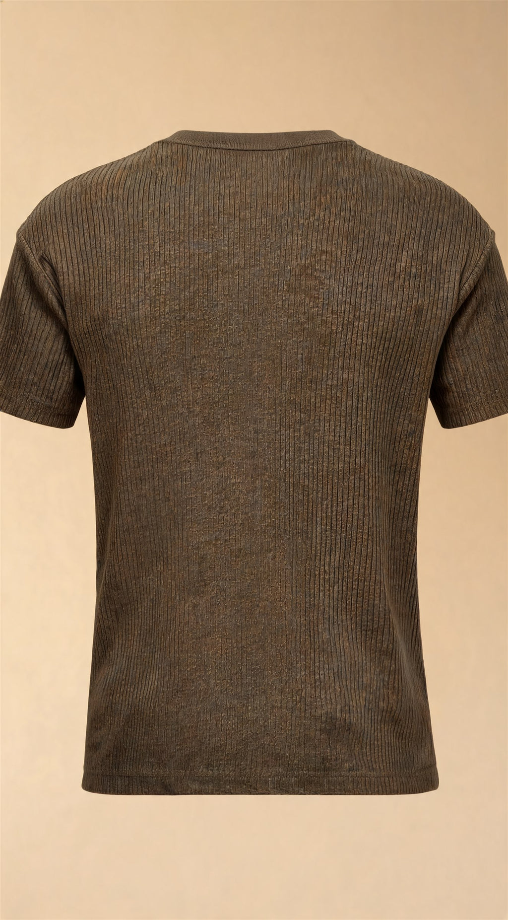 Ribbed Henley Knit - studio ghost shot back