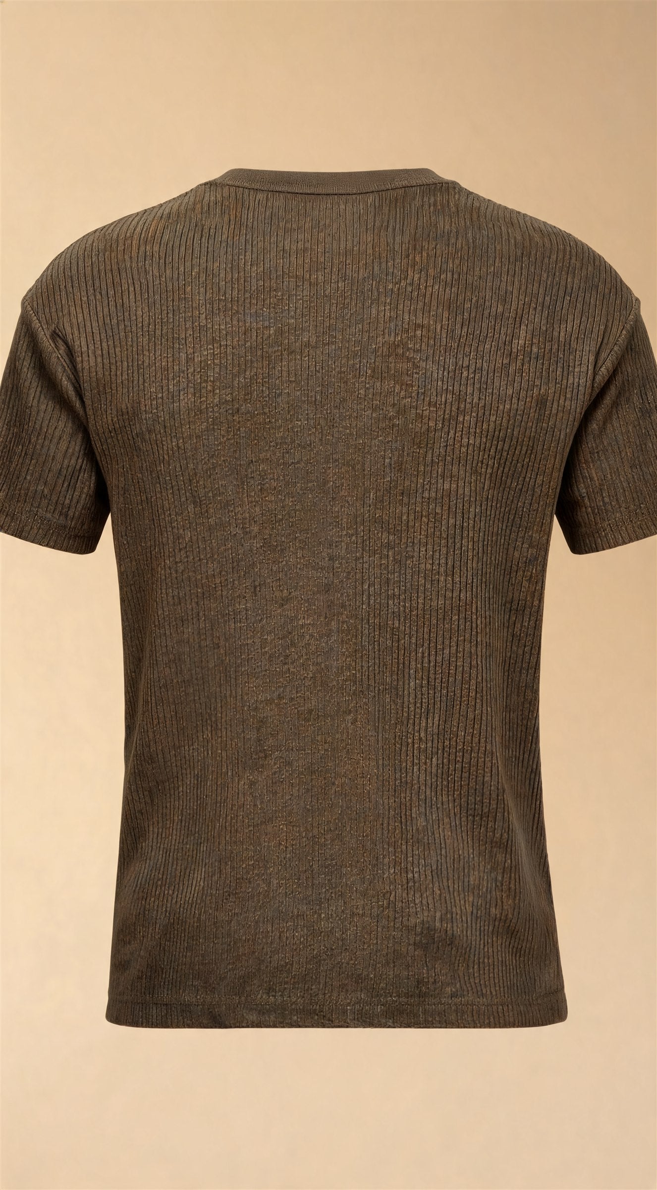 Ribbed Henley Knit - studio ghost shot back