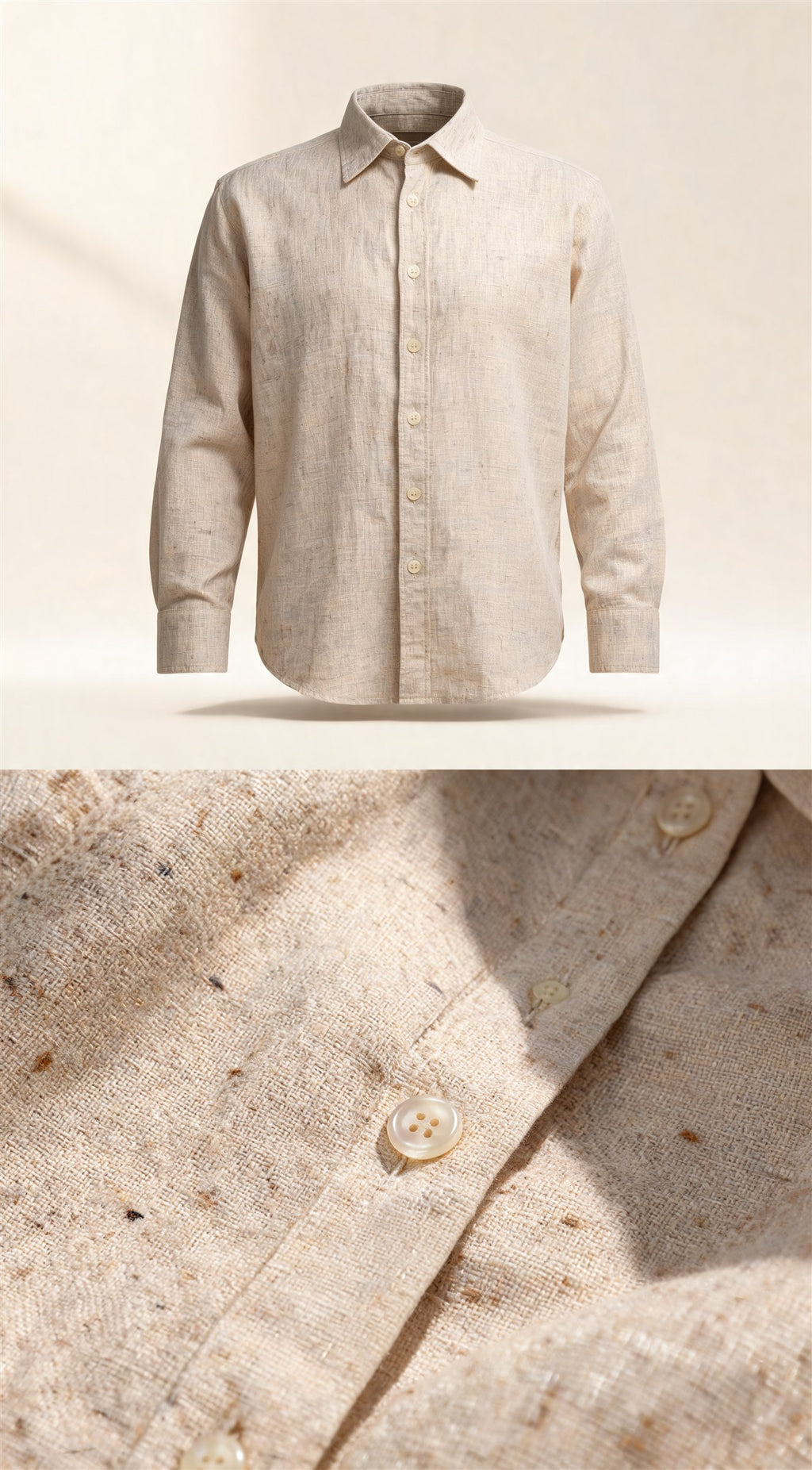 Linen Ease Shirt - studio ghost shot